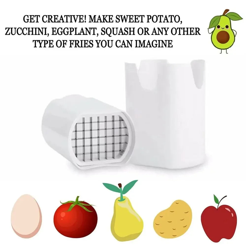 White French Fry Cutter – Rapid Vegetable & Potato Slicer