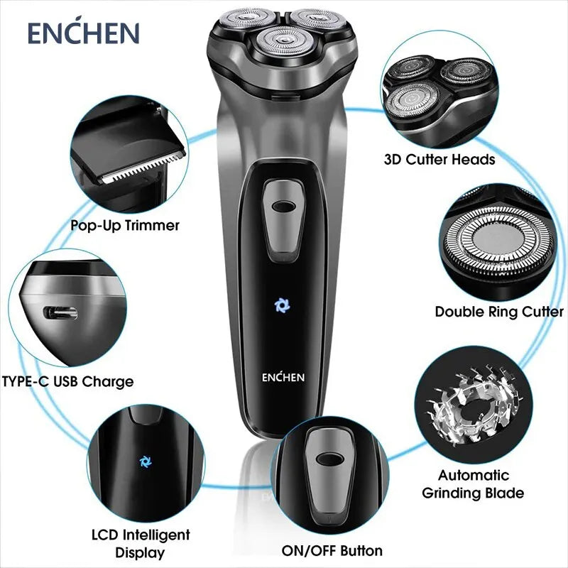 ENCHEN™ Blackstone Electrical Rotary Shaver for Men