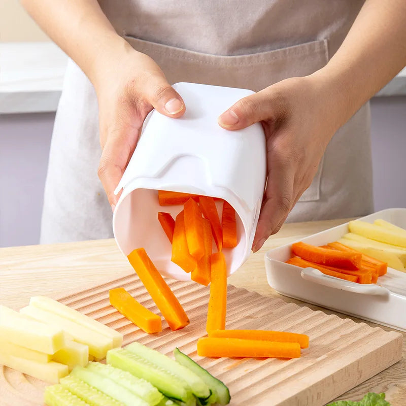 White French Fry Cutter – Rapid Vegetable & Potato Slicer