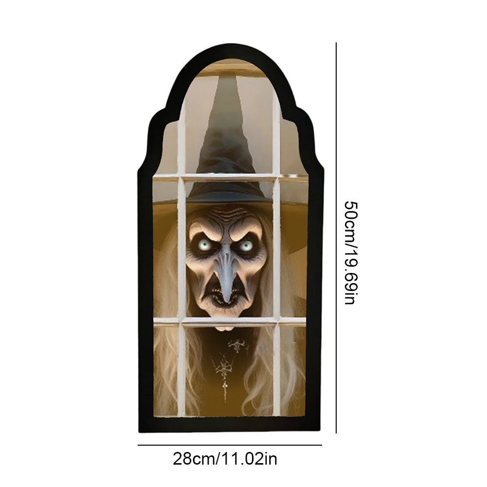 Halloween Ghost Mirror Night Light β Spooky Hologram Home Decor (35/50cm)