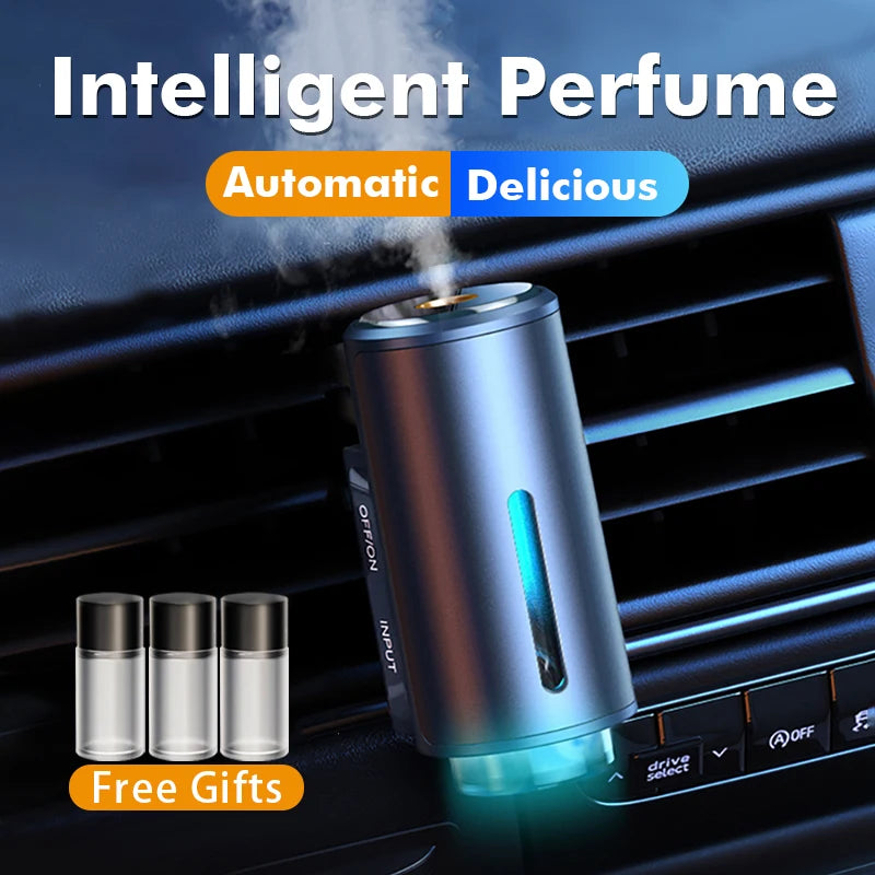 Car Air Diffuser with 3 Essential Oil Bottles