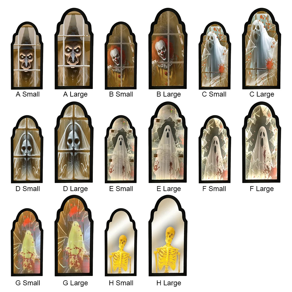 Halloween Ghost Mirror Night Light β Spooky Hologram Home Decor (35/50cm)