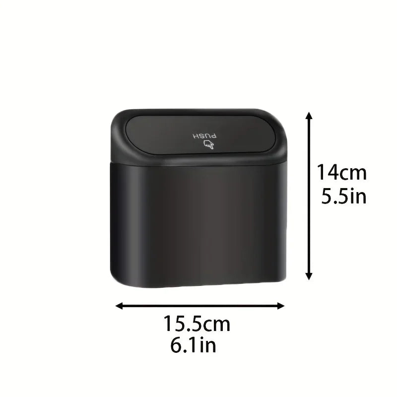 Car Trash Can with Lid – Leak-Proof Mini Trash Bin + 60 Garbage Bags