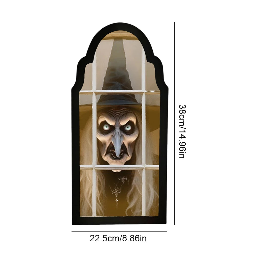 Halloween Ghost Mirror Night Light – Spooky Hologram Home Decor (35/50cm)