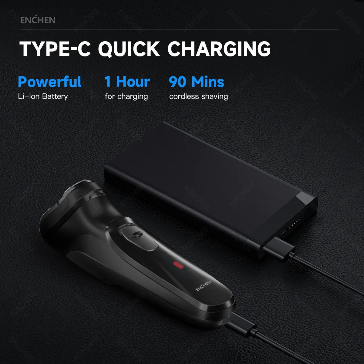 ENCHEN™ Blackstone Electrical Rotary Shaver for Men